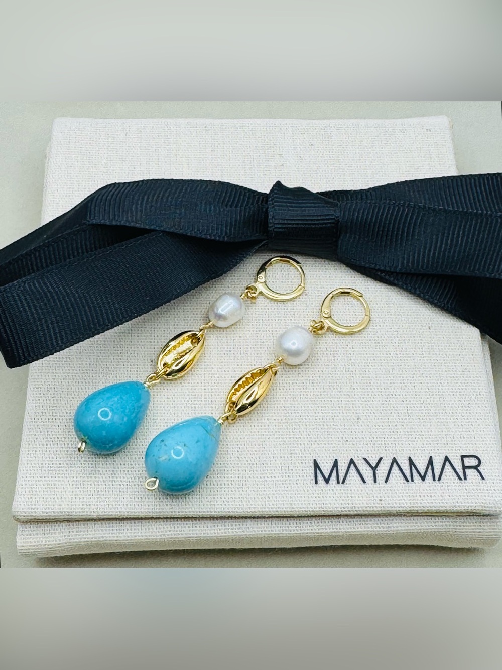 NEW Mayamar Turquoise Dangle Earrings - Picture 4 of 5